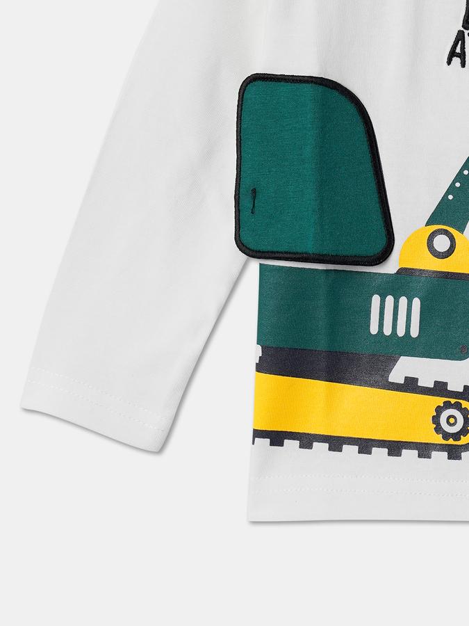 Boys Graphic Print Round-Neck T-Shirt image number 3