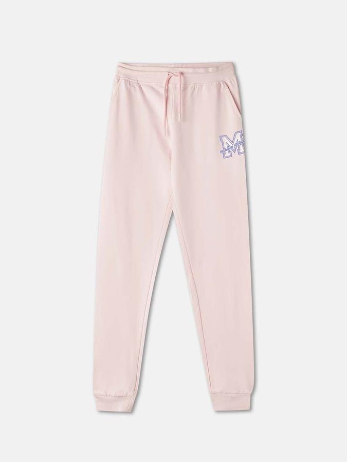 R&B Girls Pink Graphic Print Pure Cotton T-Shirt With Trousers