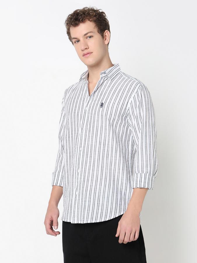 R&B MEN'S TEXTURE LONG SLEEVE Casual SHIRT image number 2