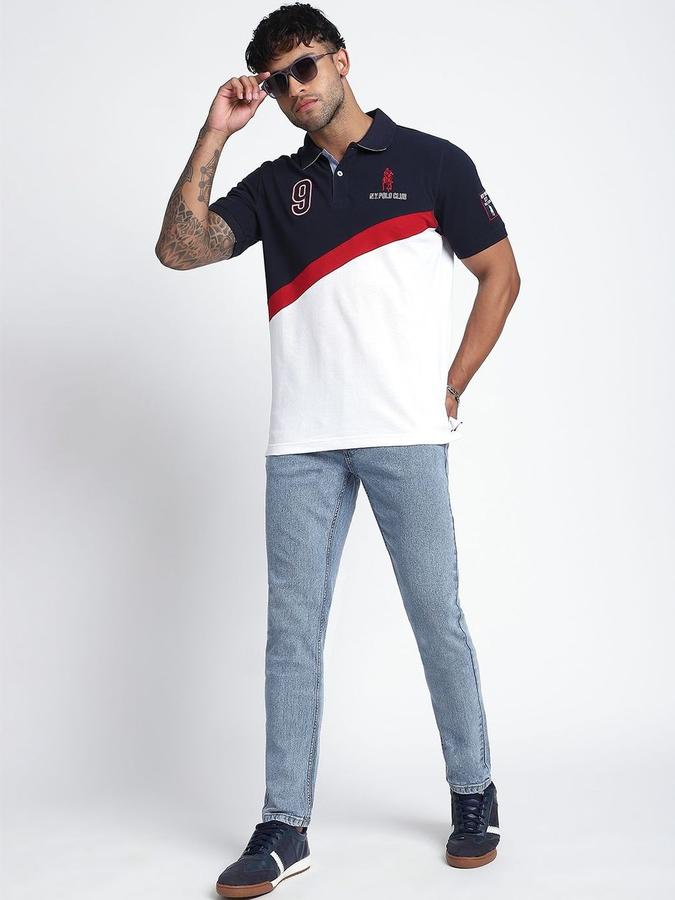 R&B Men Sky Blue Slim Fit Mid-Rise Jeans