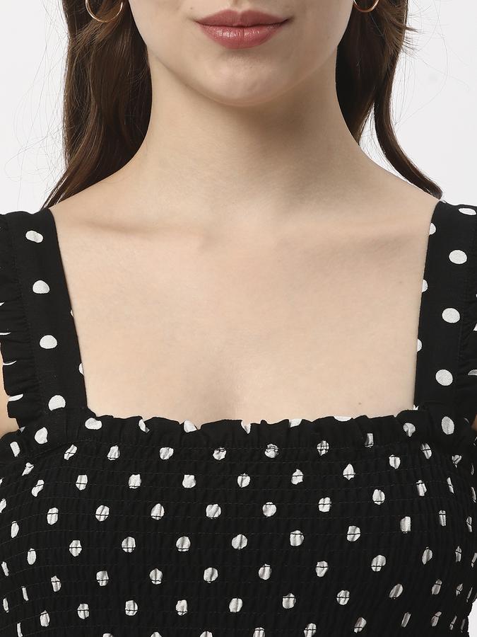 Women Polka-Dot Shoulder Straps Dresses image number 3