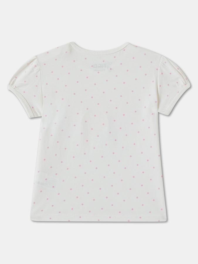 R&B Baby Girls Graphic Print Pure Cotton Regular T Shirt image number 1