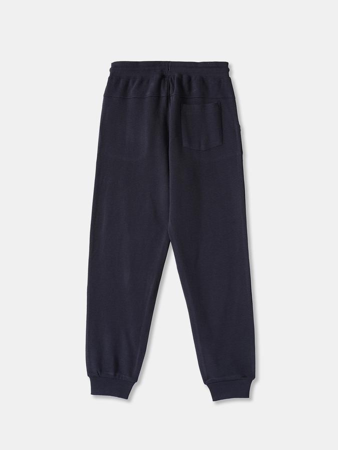 Boys Cotton Regular Fit Drawstring Waist Cuffed Hem Joggers