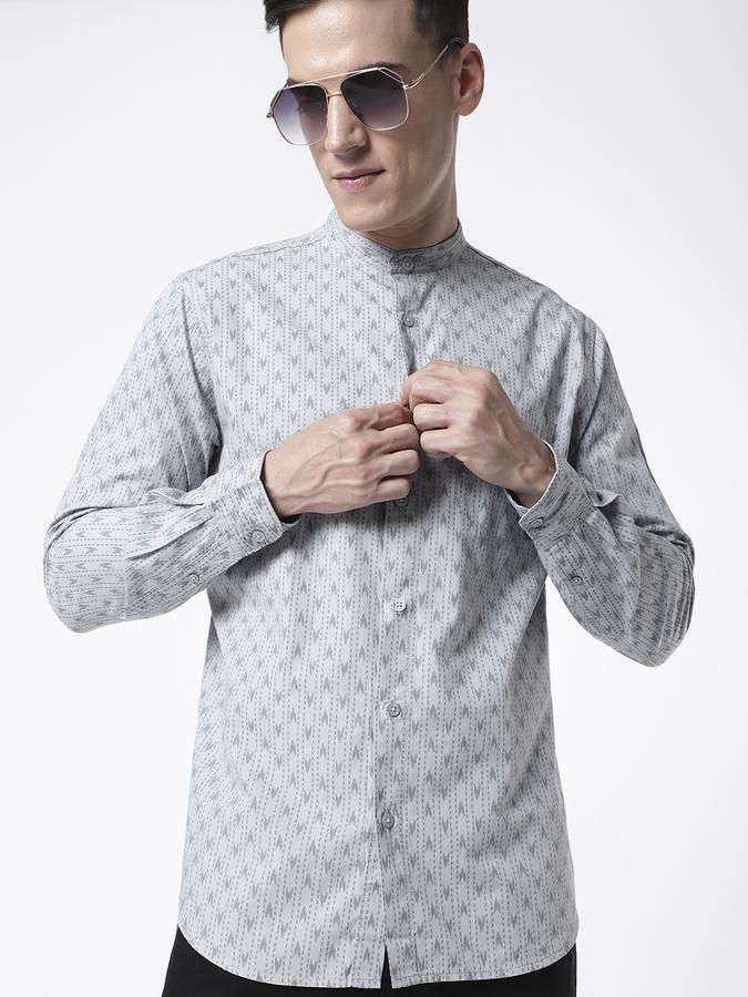 R&B Green Men Casual Shirts