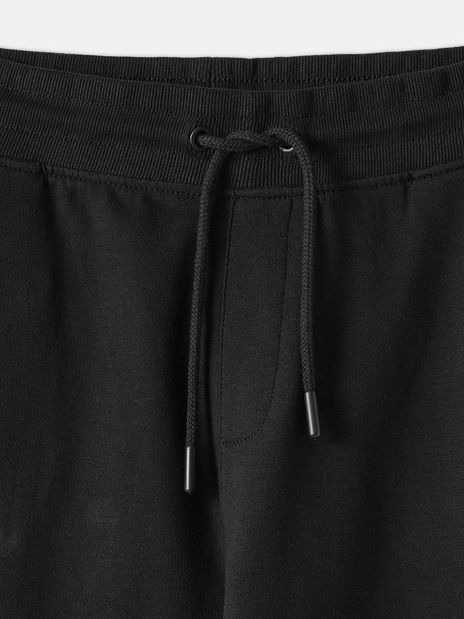 Boys Cotton Regular Fit Drawstring Waist Cuffed Hem Joggers