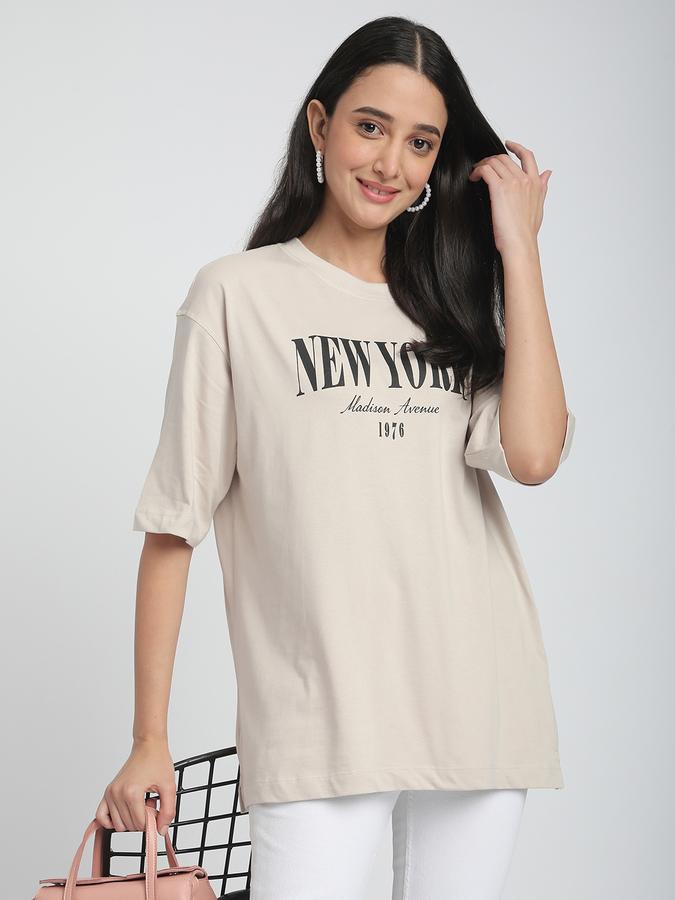 Graphic Print Women Round Neck T-Shirt