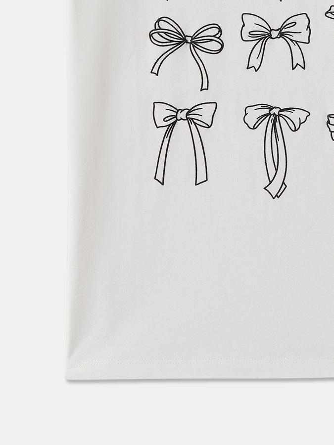 Printed T-Shirt with Crew Neck and Short Sleeves image number 3
