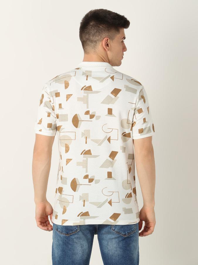 Men Printed Regular Fit Polo T-Shirt image number 3