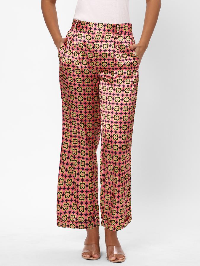R&B Women's Printed Satin Pants image number 0