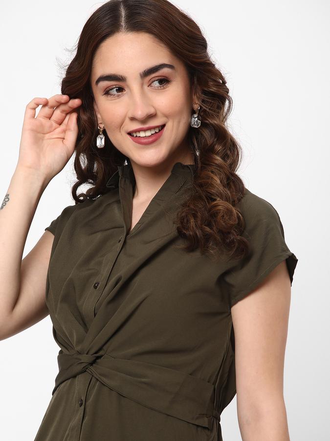 R&B Women Olive Dresses
