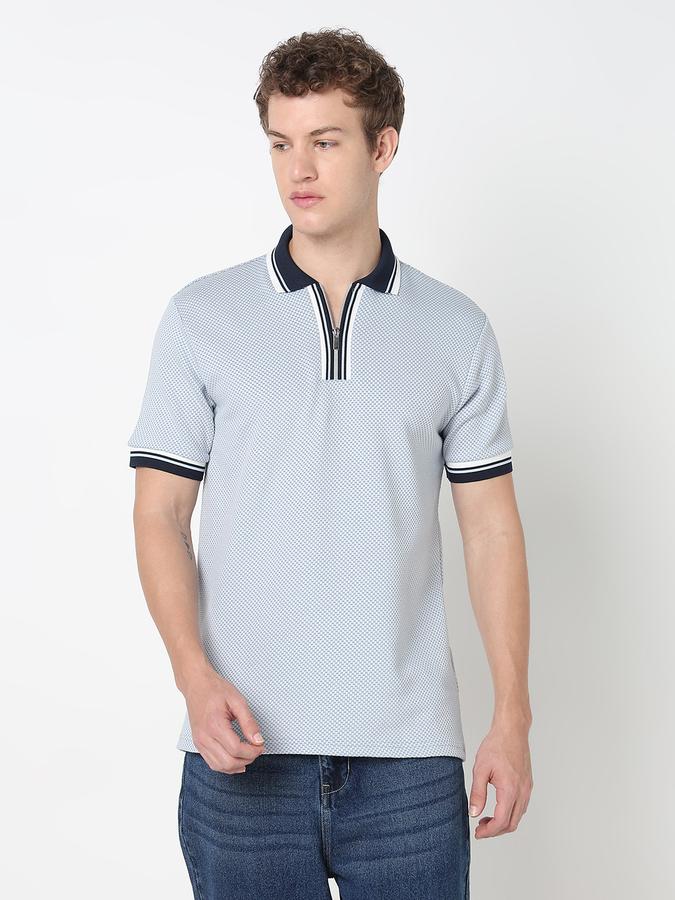 Contrast Tipping Polo T-Shirt with Short Sleeves image number 1