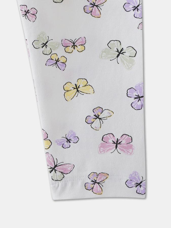 Girls Printed Slim Fit Pull On Legging