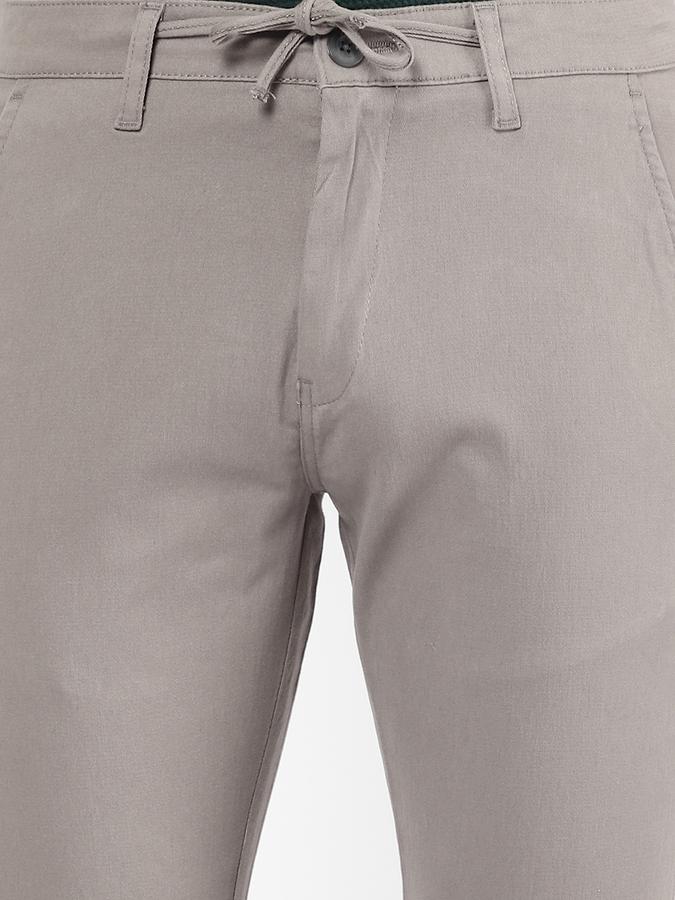 R&B Men Grey Casual Trousers image number 3