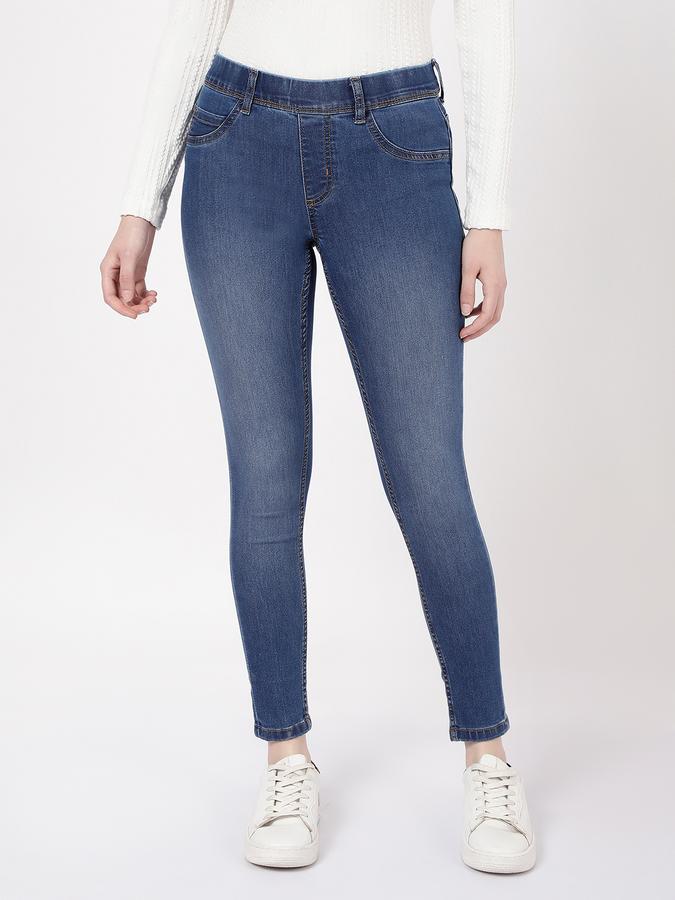 R&B Ladies Pull On Denim Jeggings image number 0