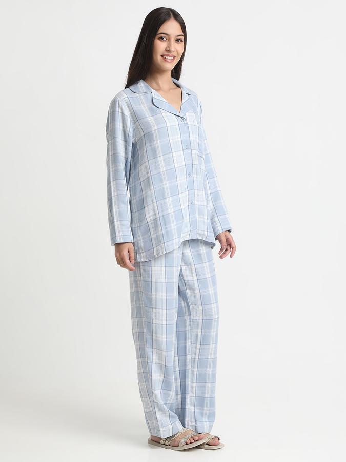 Women Flannel Relaxed Fit Drawstring Waist Plaid Pajama Pants