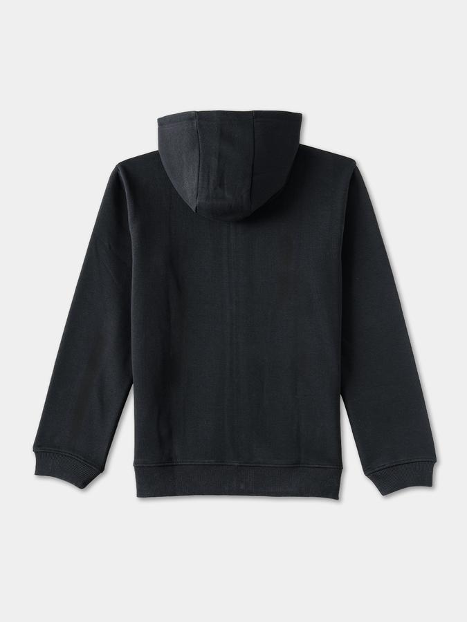 Boys Cotton Hooded Zip Up Solid Jacket