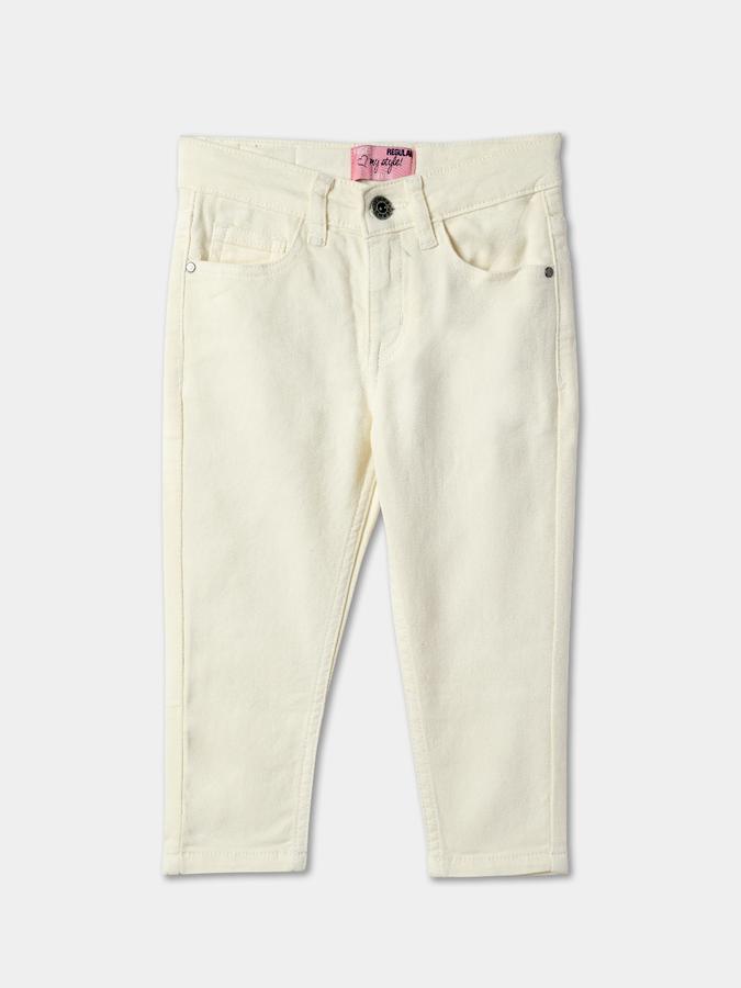 Girls Straight Fit Jeans with 5-Pocket Styling image number 0