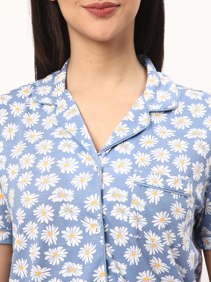 Women Floral Print Top & Pyjamas Set image number 3