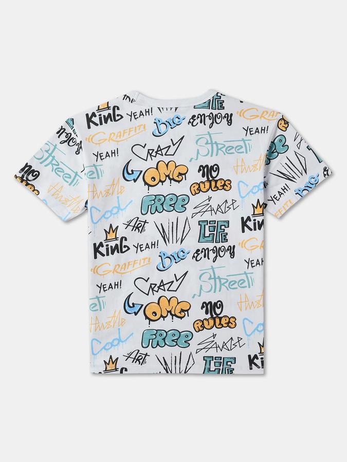 Boys Typographic Print Crew-Neck T-Shirt image number 1