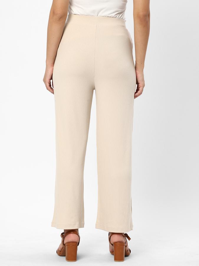 Women Ribbed Straight Track Pants image number 2