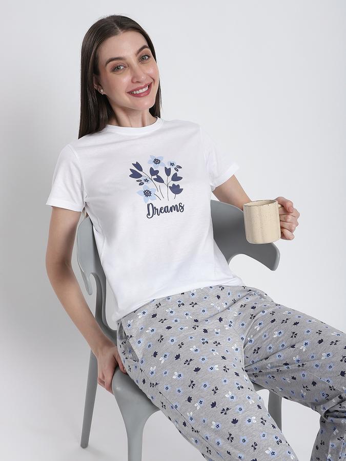 Boys Cotton Relaxed Fit Round Neck Printed Sleepwear Set