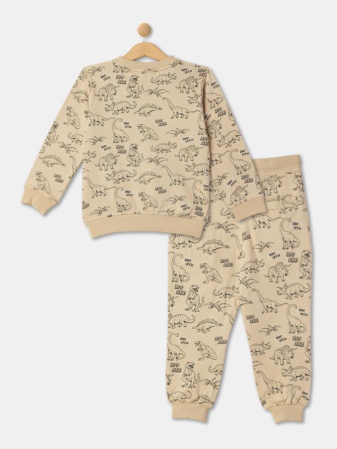 Boys Dino Print Pants & T-Shirt Set image number 1
