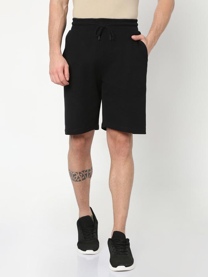 Boys Cotton Regular Fit Drawstring Waist Clean Hem Shorts