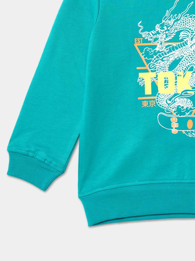 Boys Graphic Print Round-Neck Sweatshirt image number 3