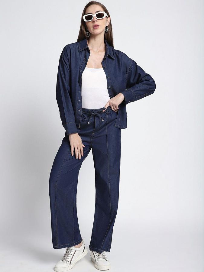 R&B Women Dark Blue Regular Fit Mid-Rise Jeans