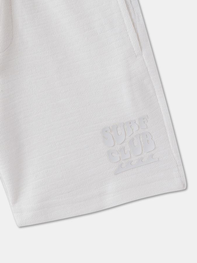 Boys Cotton Relaxed Fit Drawstring Waist Clean Hem Shorts