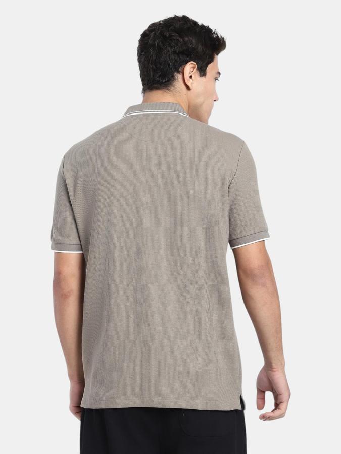 R&B Olive Solid Men Short Sleeve Polo T-shirt