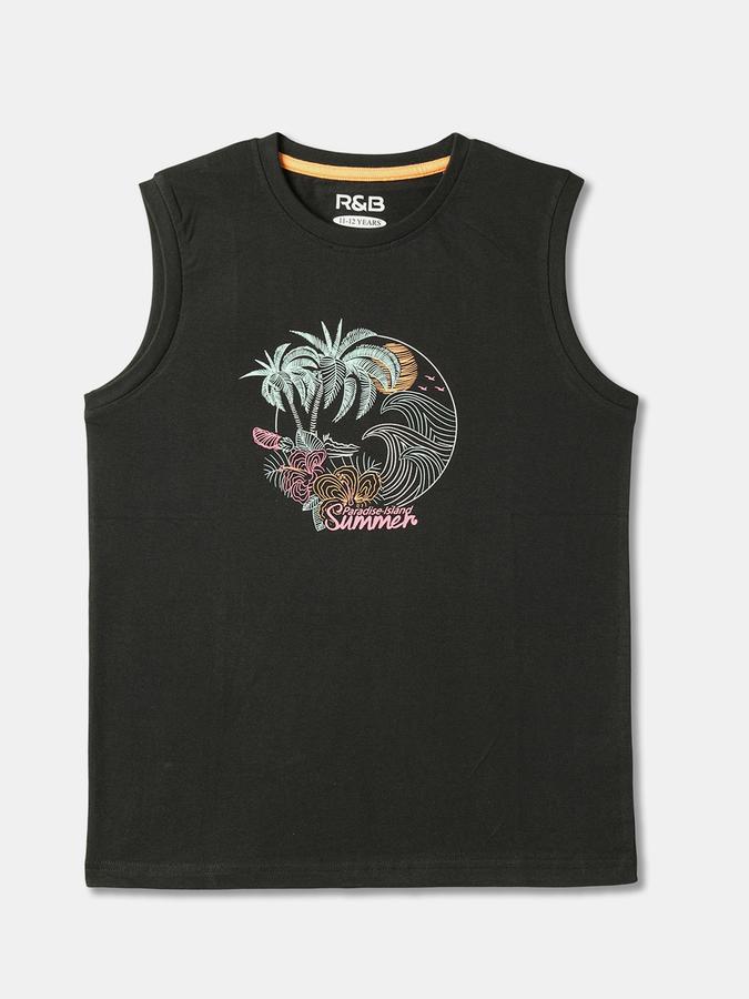 Boys Graphic Print Round-Neck T-Shirt