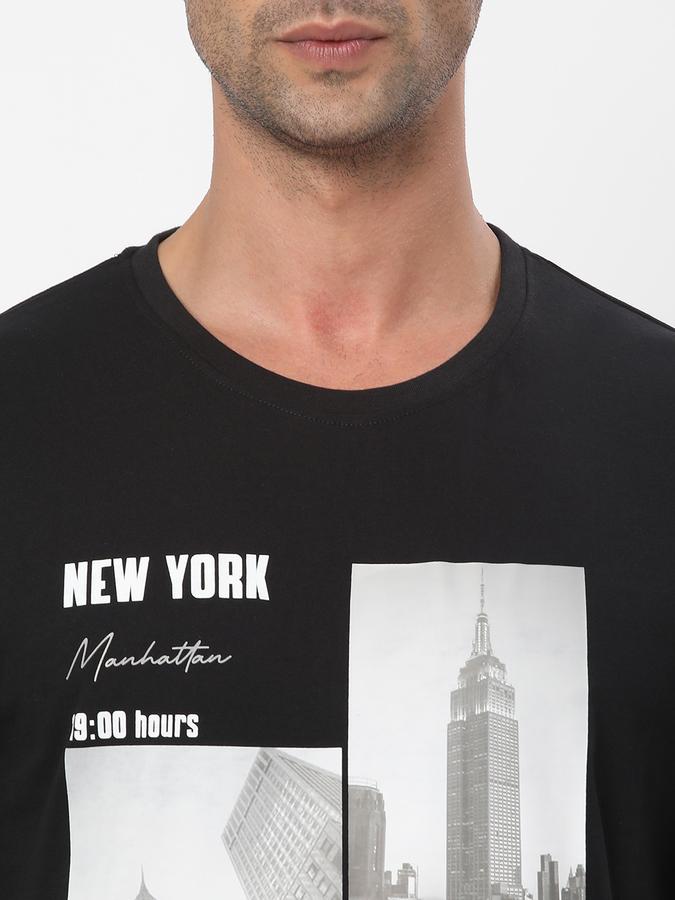 Men Printed Regular Fit T-Shirt image number 3