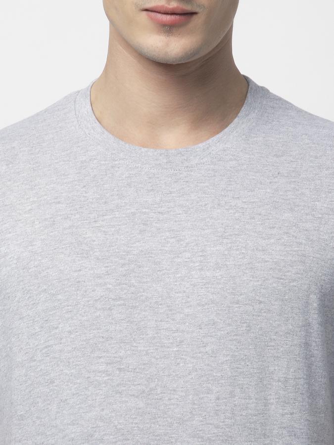 R&B MEN'S Solid T-Shirt with Crew Neck and Short Sleeves image number 3