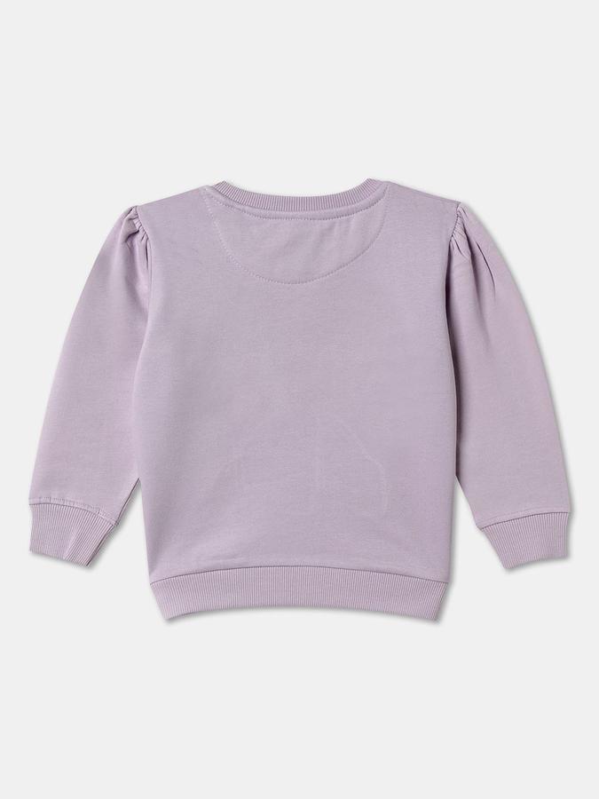 Girls Graphic Regular Fit Long Sleeve Crew Neck Appliqu&eacute; SweaT-Shirt