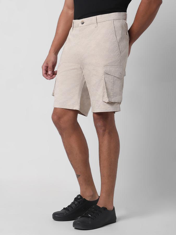 Boys Cotton Regular Fit Button Closure Clean Hem Shorts