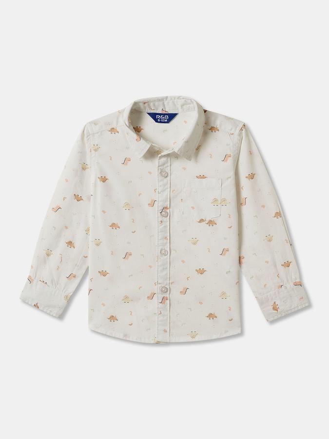 Boys Relaxed Fit Full Sleeve Button-Down Collar Shirt