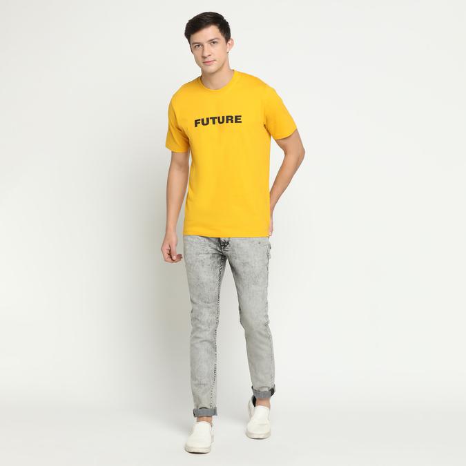 R&B Round Neck Mustard T-Shirt image number 1