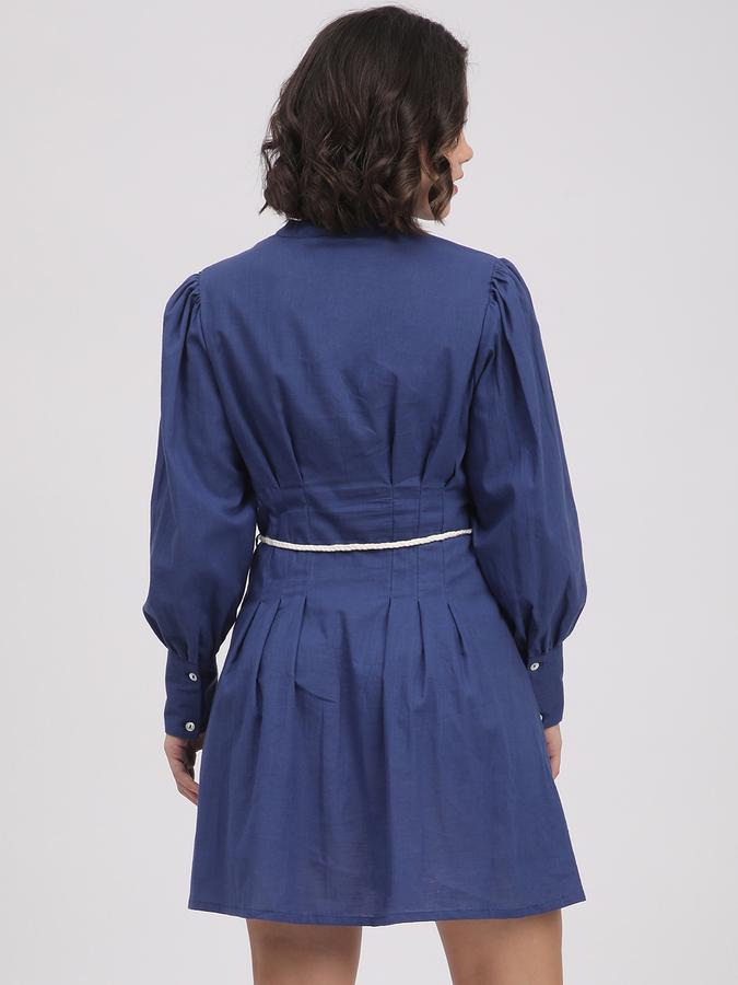 Women Cotton Solid Shirt Ethnic Dress