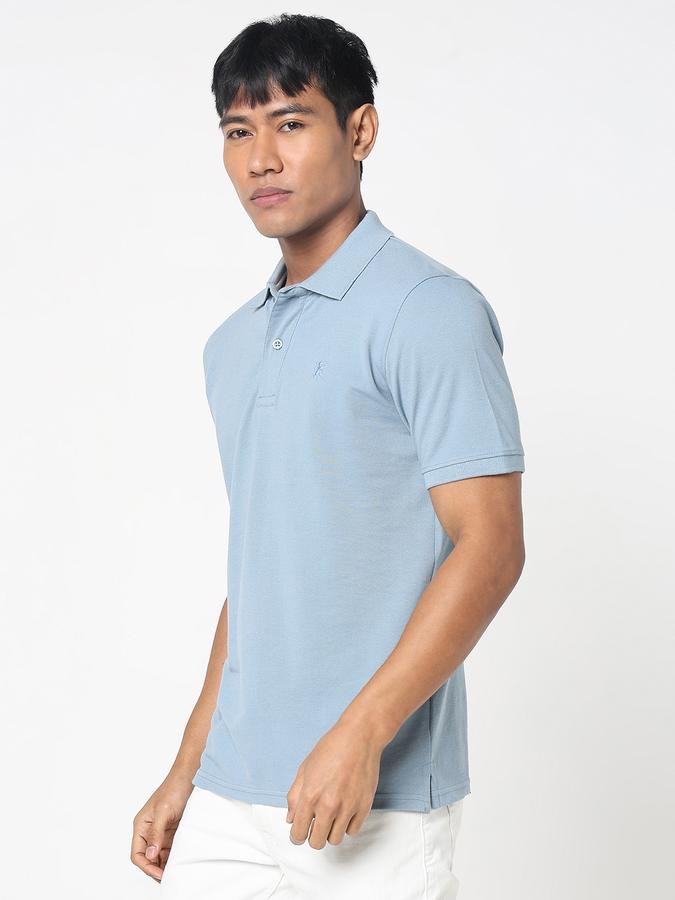 Solid Men Peter Pan Collar T-Shirt image number 2