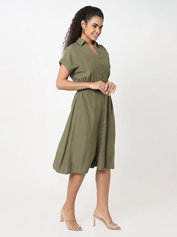 R&B Women A-line Below Knee Dress  image number 3