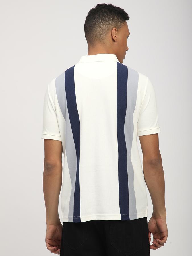 Striped Men Polo Neck T-Shirt image number 2
