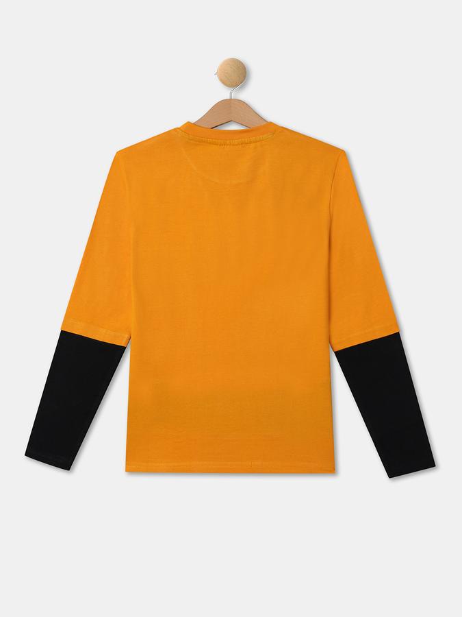 Boys Typographic Print Regular Fit Crew-Neck T-Shirt image number 1