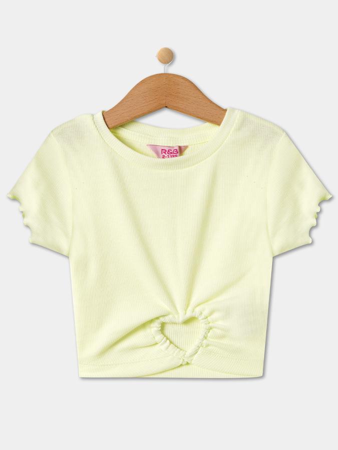 R&B Girl's Plain Short Sleeves Top & Bottom Sets image number 2