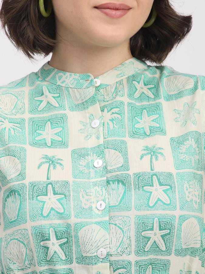 Women Cotton Printed Shirt Ethnic Dress