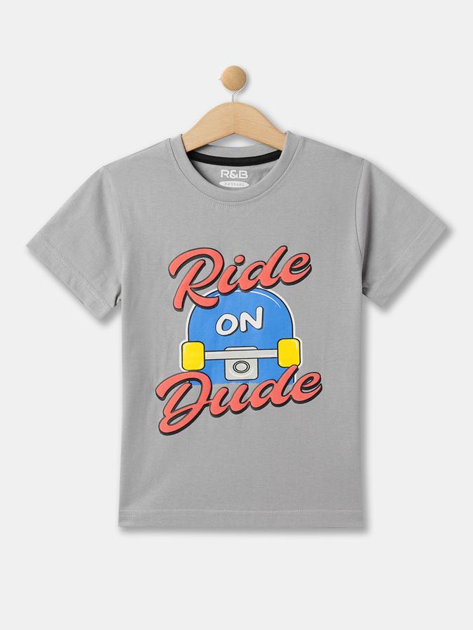 Boys Relaxed Fit Round-Neck T-Shirt image number 0