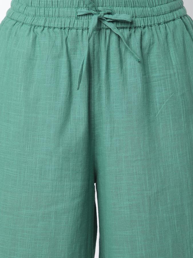 Women Cotton Salwar Drawstring Solid Trousers