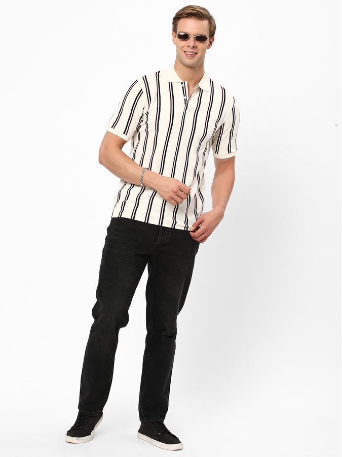 R&B Men's Fashion Striped Polo image number 1
