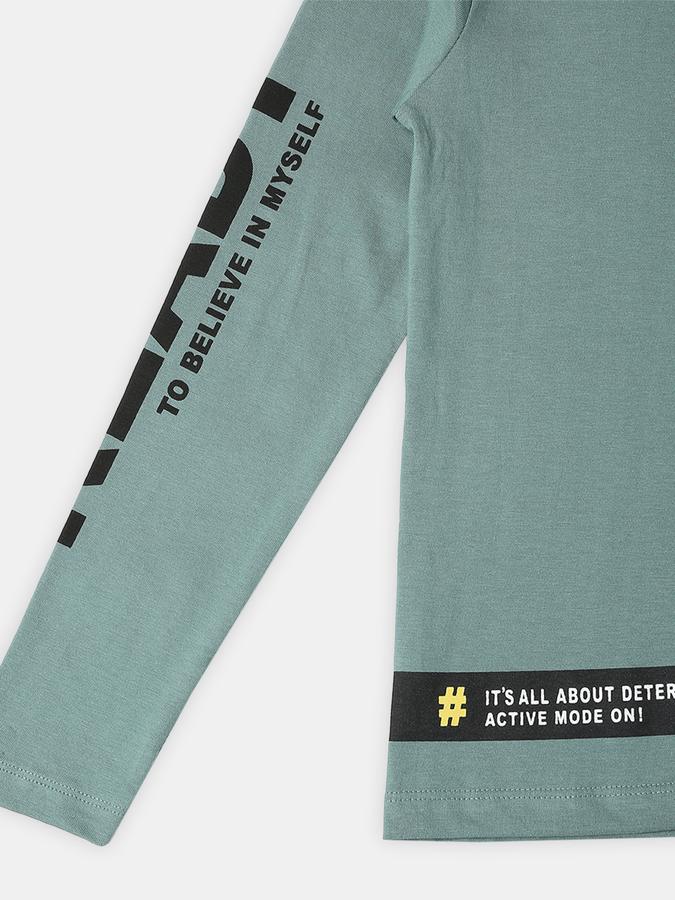 Boys Cotton Embellished T-shirt And Solid Shorts Set