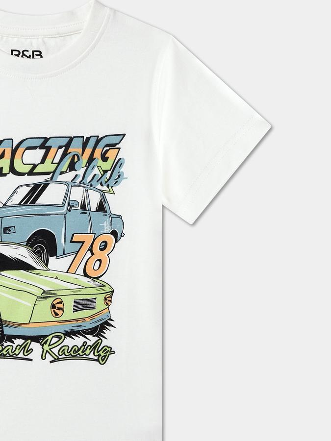 Boys Printed Pure Cotton Regular T Shirt image number 2